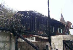 Fire claimed half of a church-owned