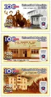 Chile released three commemorative stamps on