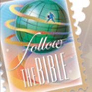 Werbekarte für die Aktion "Follow the Bible"