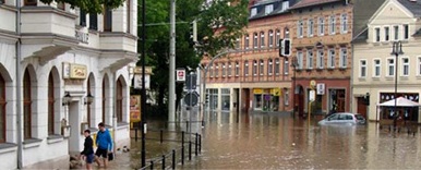 Überschwemmung in Gera