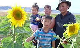 Familie in der Mongolei mit neuer Einkommensquelle