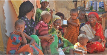 Familien in Somalia, die vom Trinkwasserprojekt profitieren
