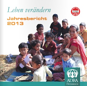 Cover des Jahresberichts 2013 von ADRA Österreich
