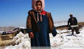 Afghanistan: Kind im Winter		