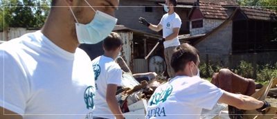 ADRA-Freiwillige helfen beim Aufräumen und Trocknen in der Region von Doboj