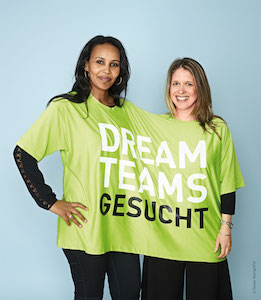 „Dream-Teams“ gesucht. Kampagnenfoto der Flüchtlingstage 2014 der Schweizerischen Flüchtlingshilfe