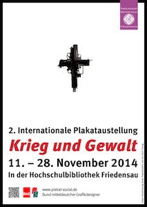 Plakat der Ausstellung „Krieg und Gewalt“