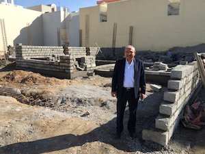 George Shamoun, Leiter der Adventisten im Irak auf dem Bauplatz des Kirchengebäudes in Erbil