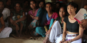 Frauen der Spar- und Kreditgruppe in Neulapur, Nepal