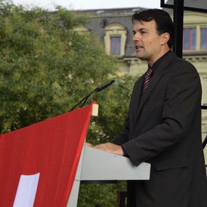 Marc Jost, Grossratspräsident Kanton Bern bei der Ansprache
