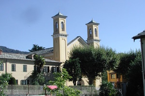 Kirche (Tempio) der Waldenser in Torre Pellice, 40 Kilometer südwestlich von Turin/Italien