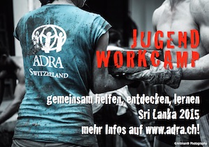 Flyer des Jugend-Workcamps 2015 von ADRA Schweiz