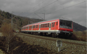 Regionalzug auf der Strecke Treuchtlingen - Würzburg/Deutschland