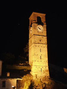 Turm der Waldenserkirche in Bobbio Pellice