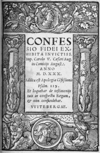 Erstausgabe der Augsburger Konfession