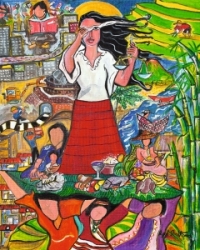 "A Glimpse of the Philippine Situation" von der philippinischen  Künstlerin Rowena Apol Laxamana Sta Rosa
