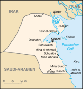 Karte von Kuwait