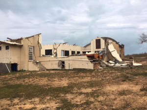 Von Hurrikan „Irma“ zerstörte adventistische Kirche auf Anguilla, Überseegebiet des Vereinigten Königreichs