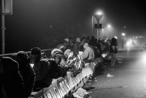 Flüchtlinge an der deutsch-österreichischen Grenze 2015