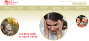 Homepage des Advent-Wohlfahrtswerks (AWW)