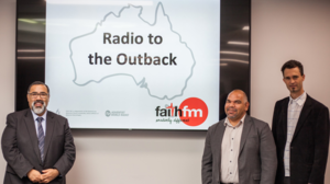Start der Ausstrahlung des Radiosenders „Faith FM“ über VAST (re. aussen Michael Engelbrecht)