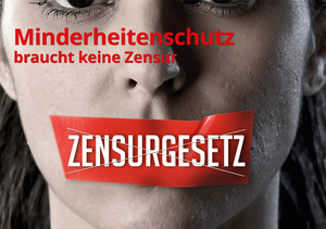 Kampagnen-Grafik: «Nein zu diesem Zensurgesetz!»