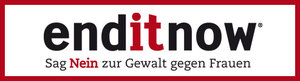 Logo der Kampagne „enditnow“ - Sag Nein zur Gewalt gegen Frauen