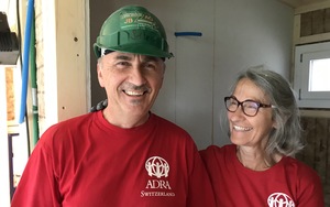 ADRA-Freiwillige beim Einsatz in Gempenach/FR, 2019