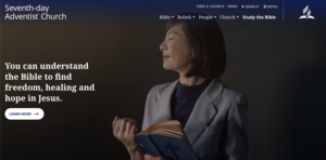 Homepage der neuen Webseite der adventistischen Weltkirchenleitung