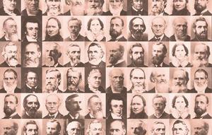 Adventistische Männer und Frauen aus der Pionierzeit der Siebenten-Tags-Adventisten um 1860 