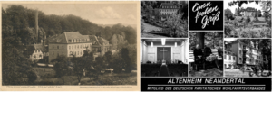 Historische Postkarten von Missionsschule und Altenheim Neandertal