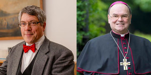 Neue ACK-Vorstandsmitglieder: Landesbischof Friedrich Kramer (li.) und Bischof Dr. Bertram Meier