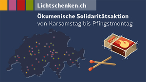 Visual zur Solidaritätsaktion der Schweizer Kirchen lichterschenken.ch