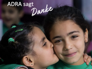Zwei Mädchen aus dem ADRA-Projekt in Syrien.