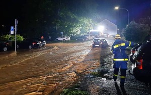 Einsatz des Technischen Hilfswerks THW im Gebiet der Unwetterkatastrophe in Deutschland