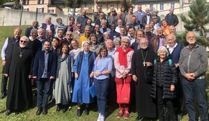 Les participants du premier "Forum chrétien romand" lors de l'ouverture à Leysin/VD.