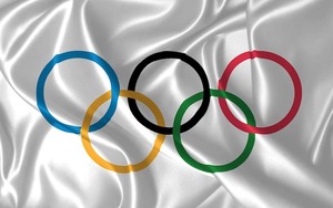 Olympische Ringe.
