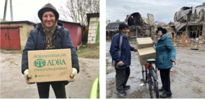 Humanitäre Hilfe von ADRA Ukraine in Butscha und Irpin.