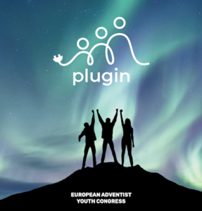 Poster des europäischen Jugendkongresses der Adventjugend in Lahti/Finnland mit dem Motto: «plug in».