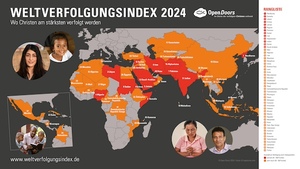 Karte des Weltverfolgungsindexes 2024