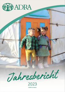 Cover des Jahresberichts 2023 von ADRA Schweiz. 