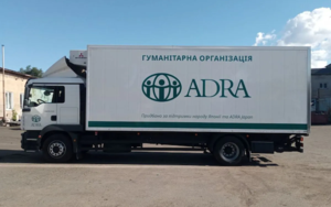 Der neue MAN-Lastwagen von ADRA Ukraine.