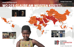 Weltverfolgungskarte 2024 von Open Doors.