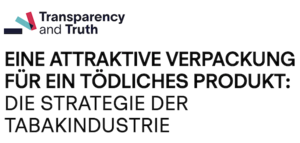 Titel des Factsheets zum Welttag ohne Tabak 2025.