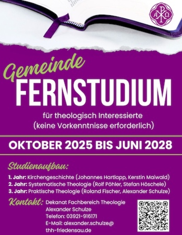 Theologische Hochschule Friedensau bietet „Gemeinde Fernstudium“ für interessierte Laien an